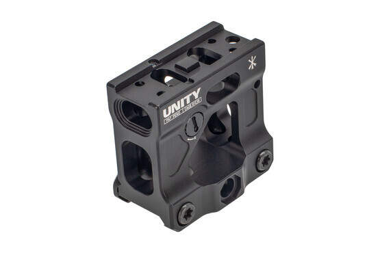 Unity Tactical FAST Mount for the Aimpoint Micro T1 and compatible red dot sights with integrated back up sights